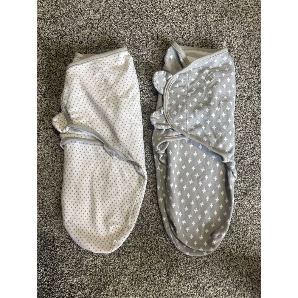❤️SwaddleMe Gray & White Swaddles